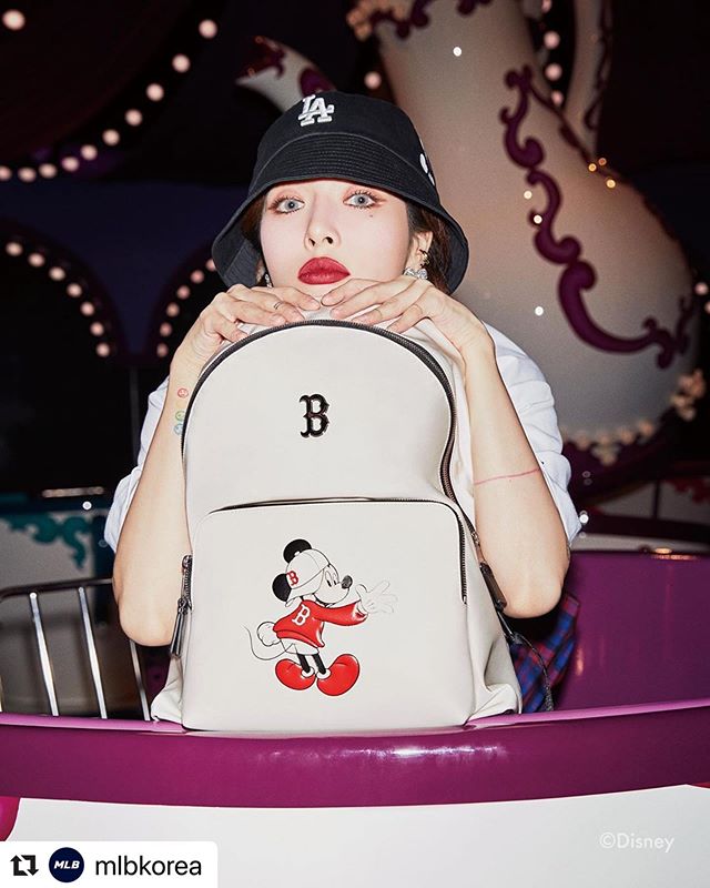 Hyun-a Selects Street Casual Brand ‘MLB’ model