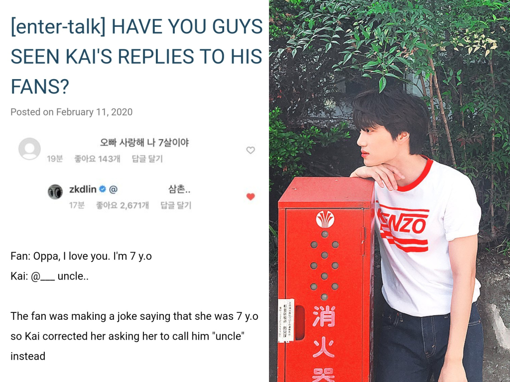 EXO Kai Replies to Fans with His IG Account and His Hilarious Comments Will Make Your Day