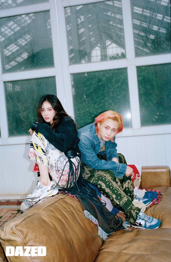 HyunA and DAWN Express Admiration with Each Other + Cover Models for Dazed Korea Magazine April Issue