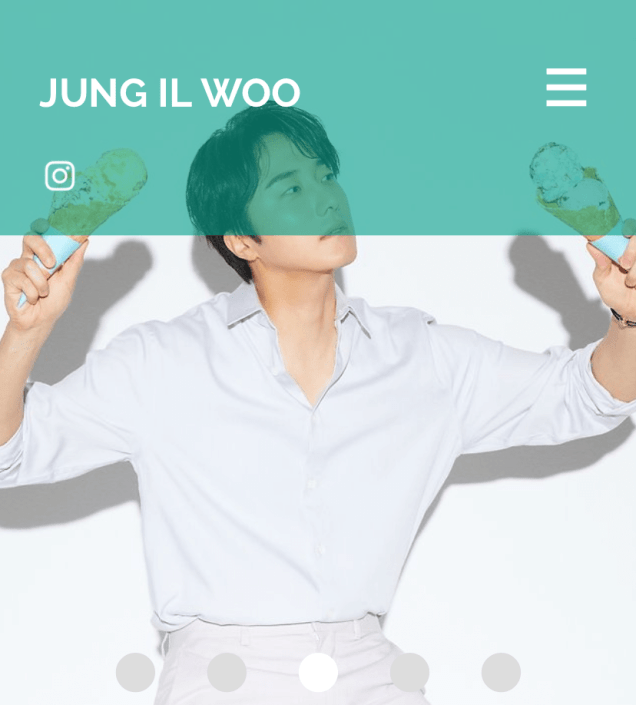 2020 7 14 Jung Il Woo's Website Look is refreshed. 2