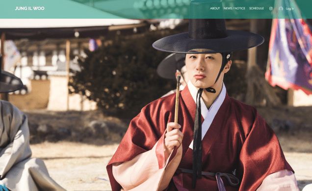 2020 7 14 Jung Il Woo's Website Look is refreshed. Desktop Version. 4
