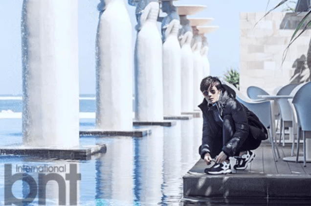 2014 11 Jung Il-woo in Bali Photo Shoot for BNT International. More with Logo 14